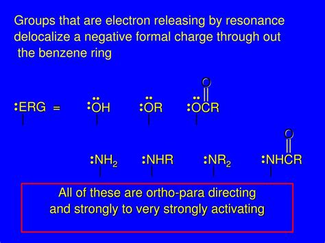 electron releasing group examples.